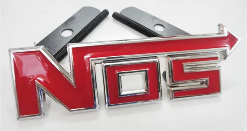 Хит продаж автомобильный 3D металлический хромированный Красный NOS передняя