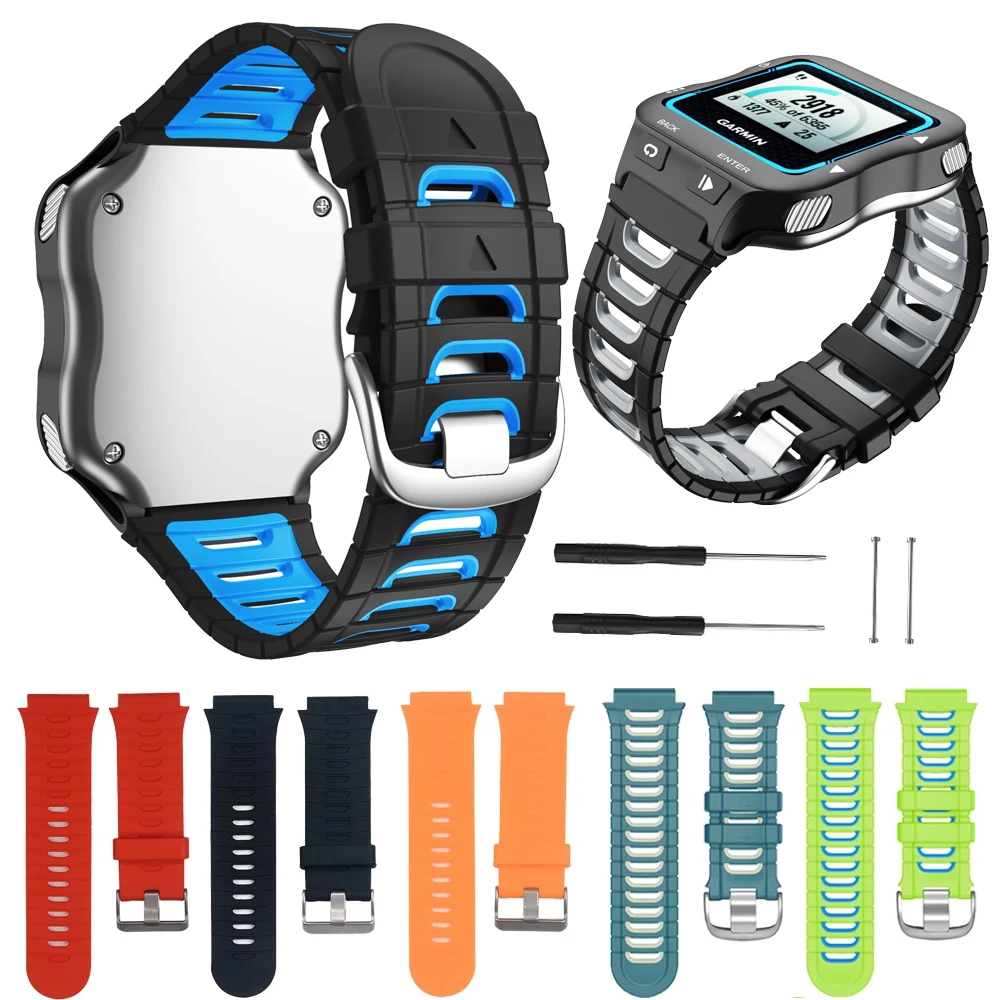 

Цветной силиконовый ремешок на запястье для Garmin Forerunner 920XT 920 XT, ремешок с серебром и ножом