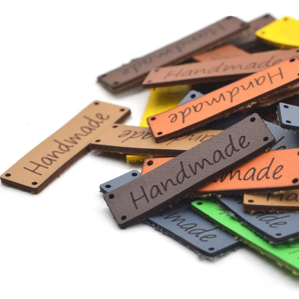 20 шт. этикеток ручной работы этикетки для одежды кожаные бирки джинсовая сумка