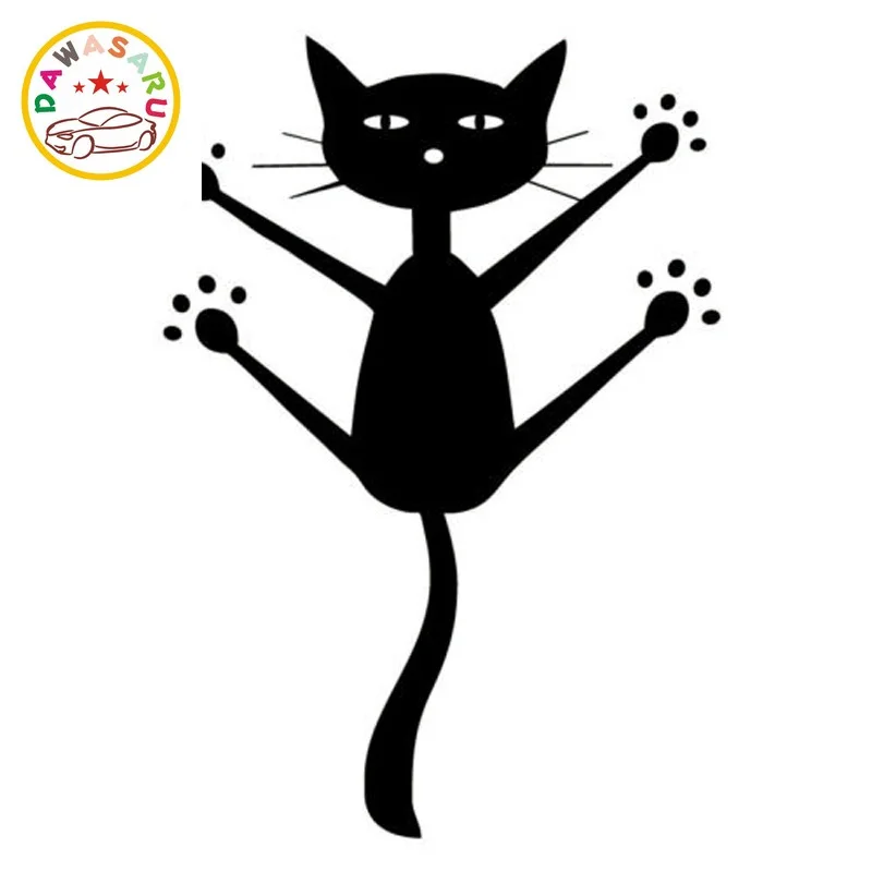Забавная наклейка для автомобилей украшение в виде кошачьей лапы из ПВХ