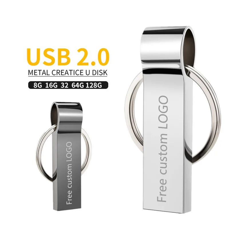 

usb flash drive 64GB Pendrive USB 2.0 High Speed Pen Drive 32GB 128GB 16GB 8GB 4GB metal USB Flash memory stick free shipping