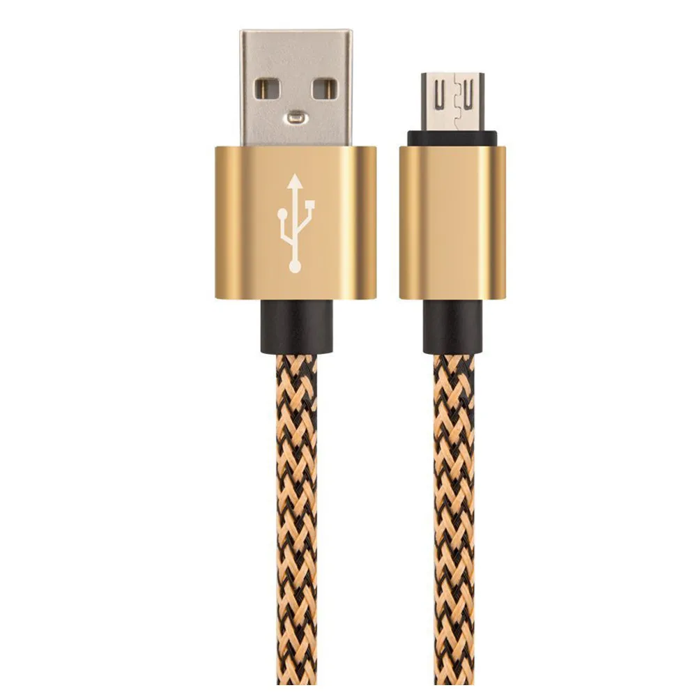 1M Micro usb cable 2A Braided Aluminum fast charging For Samsung Galaxy S7 for huawei Android Mobile Phone | Электроника