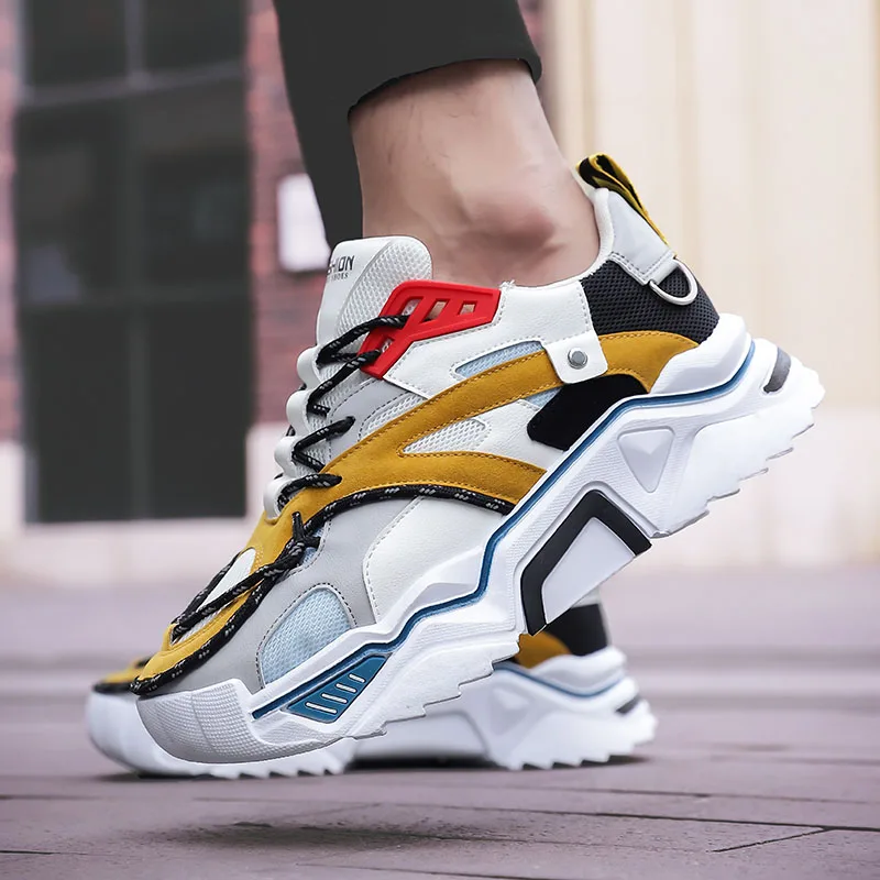 Мужская спортивная обувь для бега на толстой подошве дышащая модные мужские