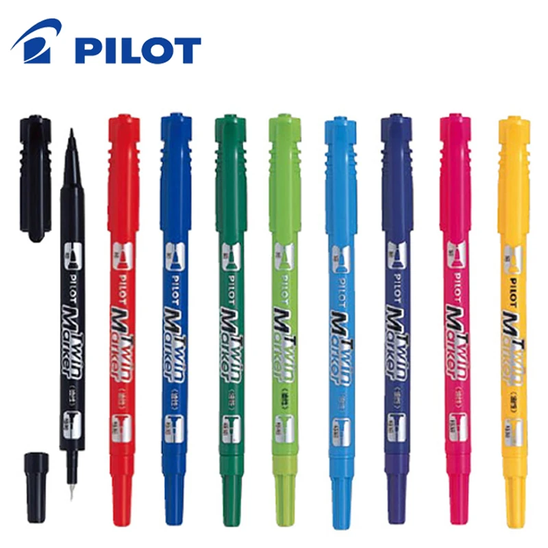 

1pcs PILOT Marker Pen SCA-TM Double Head Marker Pen Hook Line Pen Child Painting Student Color Art Pen