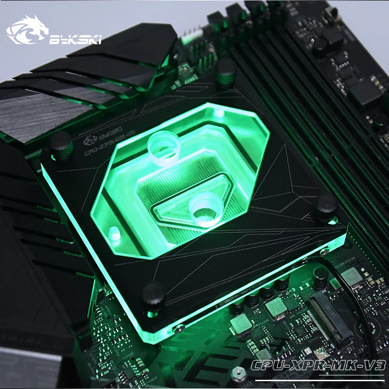 Черный Bykski Процессор воды блок для Intel LGA 1150 1151 1155 1156 2011 2066 кулер 5v 3pin 12v 4pin