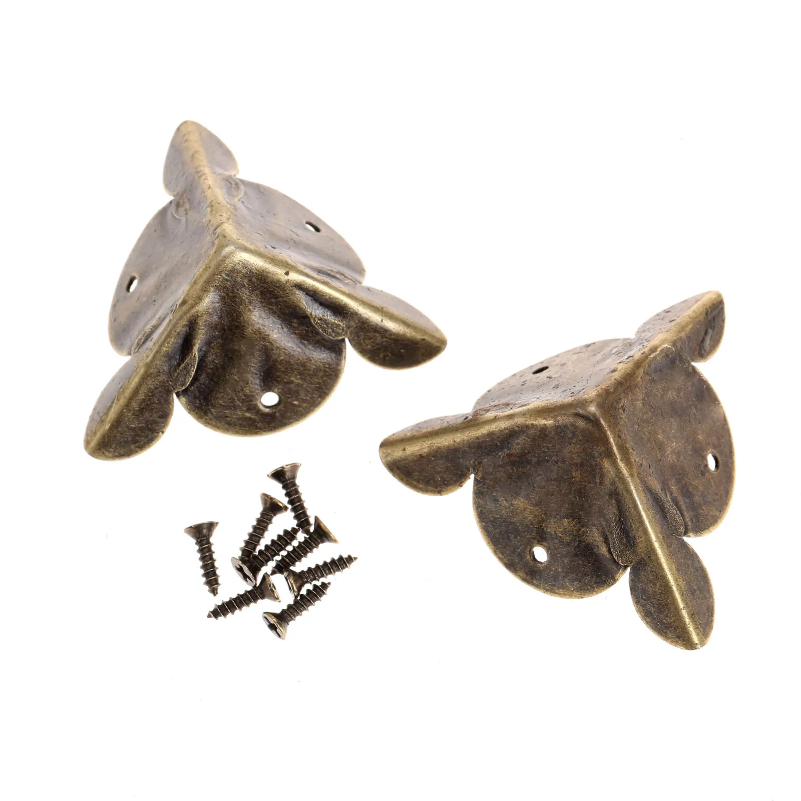 12 шт./лот железные антикварные бронзовые углы деревянная коробка защитные Ножки