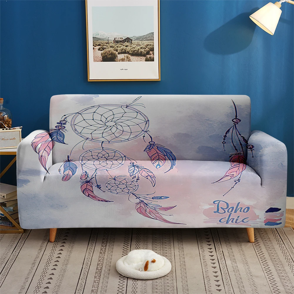 

Custom 1/2/3/4-seater Elastic Couch 3D Print Slipcover Dreamcatcher Feater Sofa Cover For Living Room Bedroom Home Decor