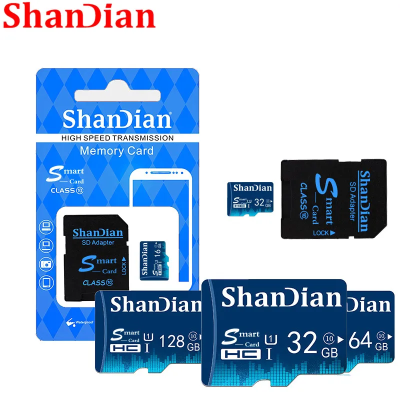 SHANDIAN Смарт SD карта 8 ГБ 16 TF класс 6 высокоскоростная Мини памяти 32 Гб sd реальная