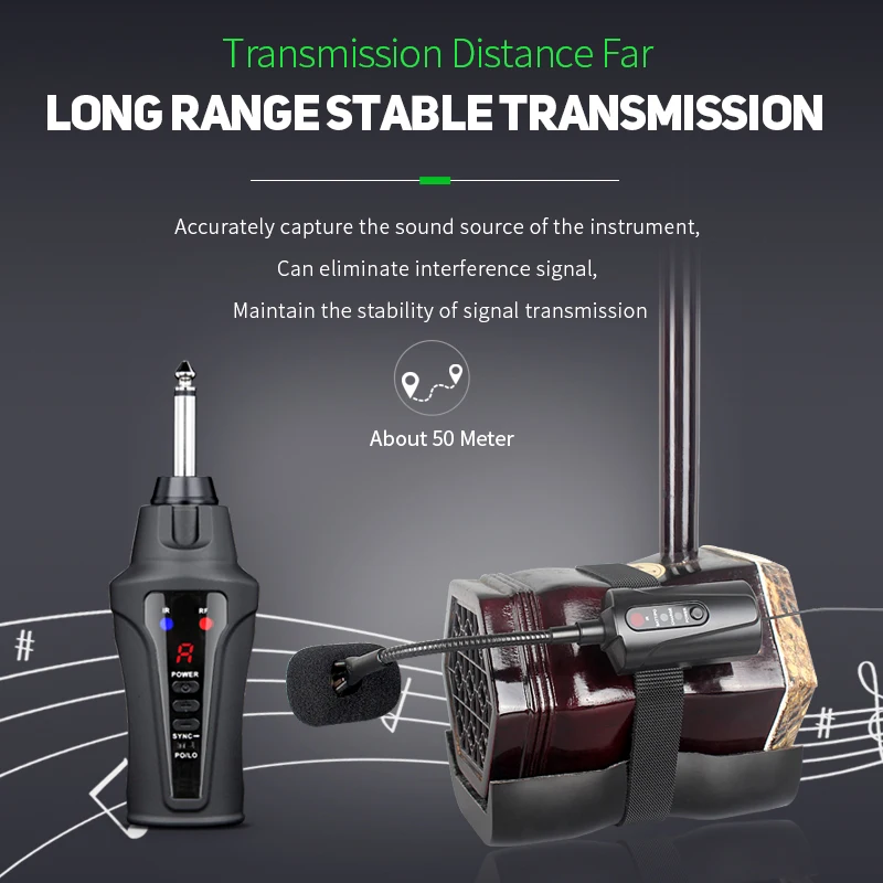 

ACEMIC AT-5 Professional Wireless Microphone Instrument Microphone For Acoustic Guitar Accordion