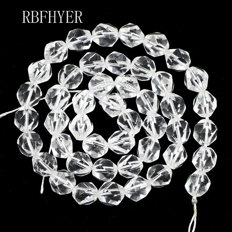 

Белые хрустальные бусины RBFHYER, 8 мм, большой граненый разделитель, свободные бусины для изготовления ювелирных изделий «сделай сам», аксессу...