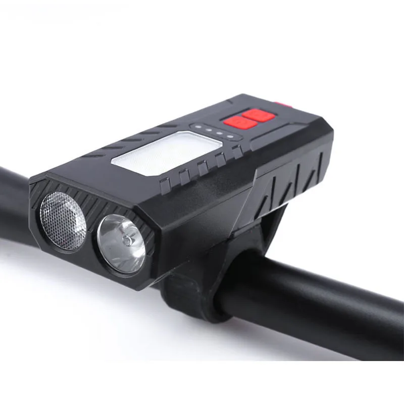 

Highlight LED Bike Front Light 800lm 4000mah Bicycle Light USB Rechargeable Cycling Horn Multifunction MTB Flashlight