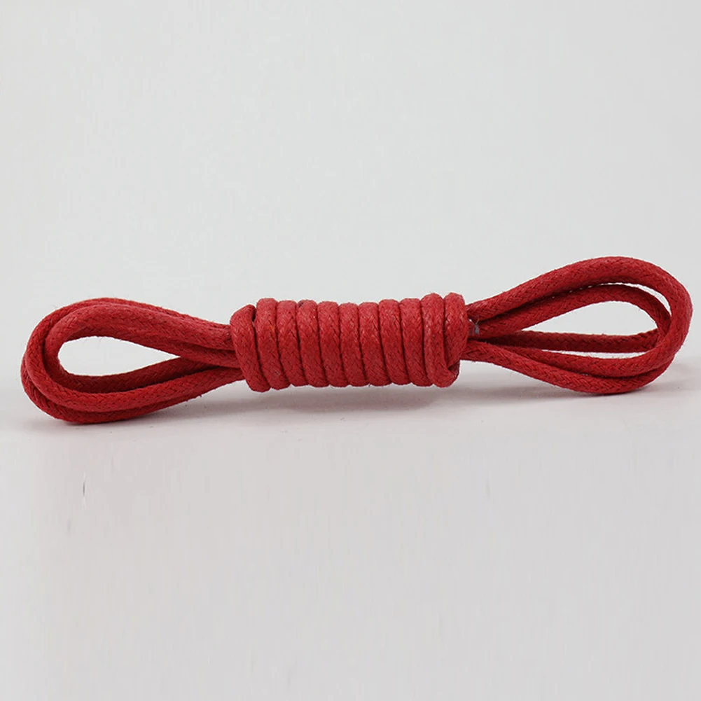 

1 Pair Solid Color Waxed Cotton Round Shoelaces Fashion Classic Unisex Waterproof Leather Shoe Laces 80cm 120cm Free Shipping