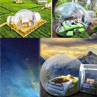 Inflatable transparent bubble House tent with stable tunnel for camping High quality outdoor tarvel lightweight clear dome tent