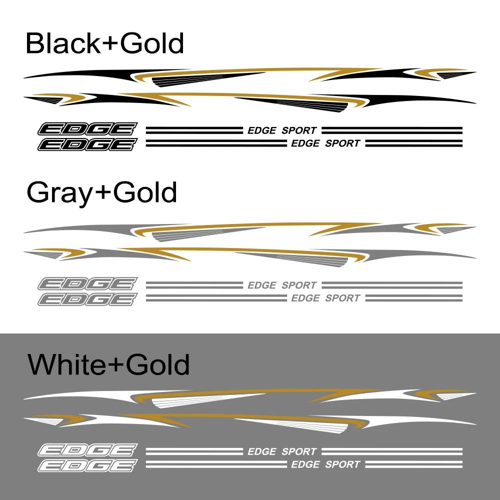 

1 Set Car Styling Graphical Vinyl Door Side Stickers Reflective Auto Trim Decals For Ford Edge Automobile Body Decor Accessories