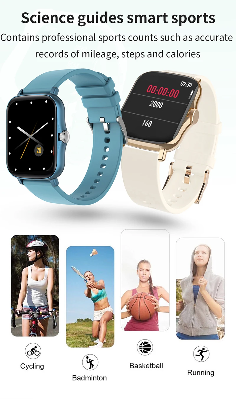 F1 Smart Watch Men Women Smartwatch Heart Rate Blood Pressure Monitor Fitness Tracker Bracelet For Android And IOS | Электроника