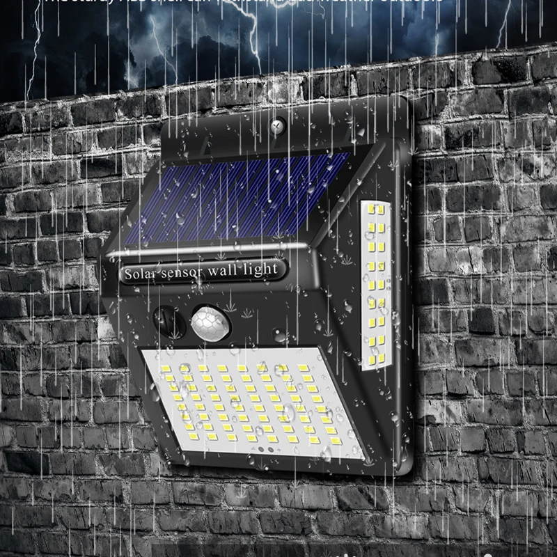 

1 pcs 100 led solar outdoor lamp solar pir motion sensor street street balcony path sunlight for garden decoration