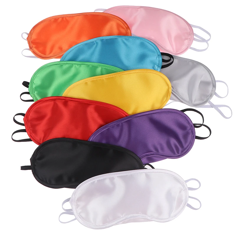

1PC Silk Sleep Eye Mask Padded Shade Eye Cover Patch Sleeping Mask Eyemask Women Men Travel