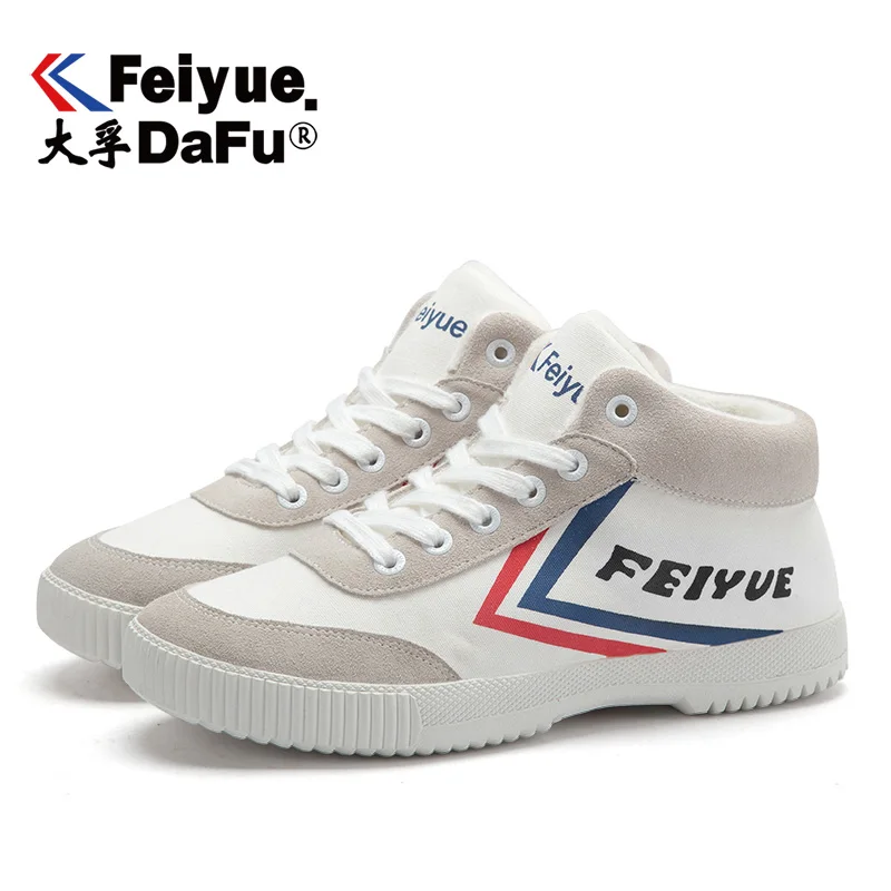 Feiyue/зимняя парусиновая обувь; коллекция 8189 года; Мужская и женская обувь; вулканизированные кеды; хлопковая обувь; рыцарские туфли на плоской подошве с высоким берцем; 3 цвета;