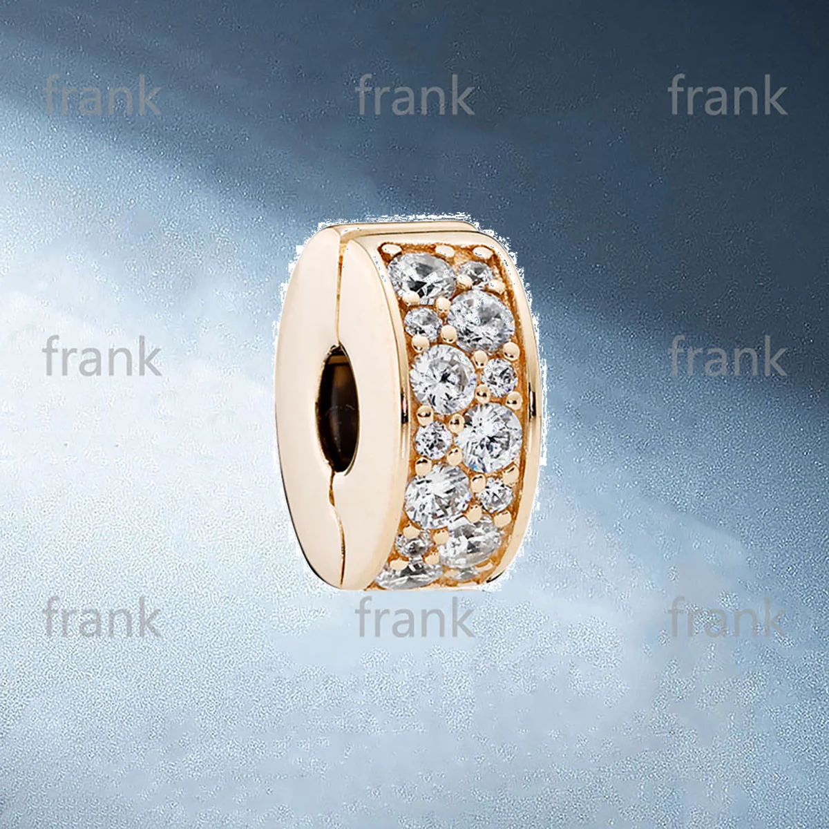 

750842CZ 14CT GOLD SHINING ELEGANCE SPACER CLIP