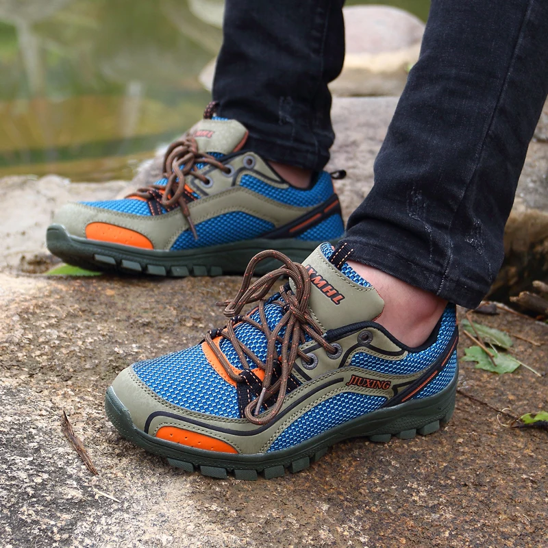 HUMTTO мужские треккинговые ботинки Нескользящие дышащие кроссовки обувь для