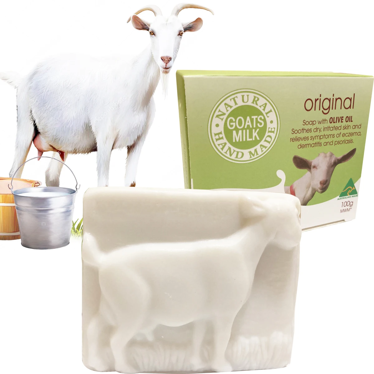 100g Natural Handmade Goats Milk Soap Women Beauty Soap Remo