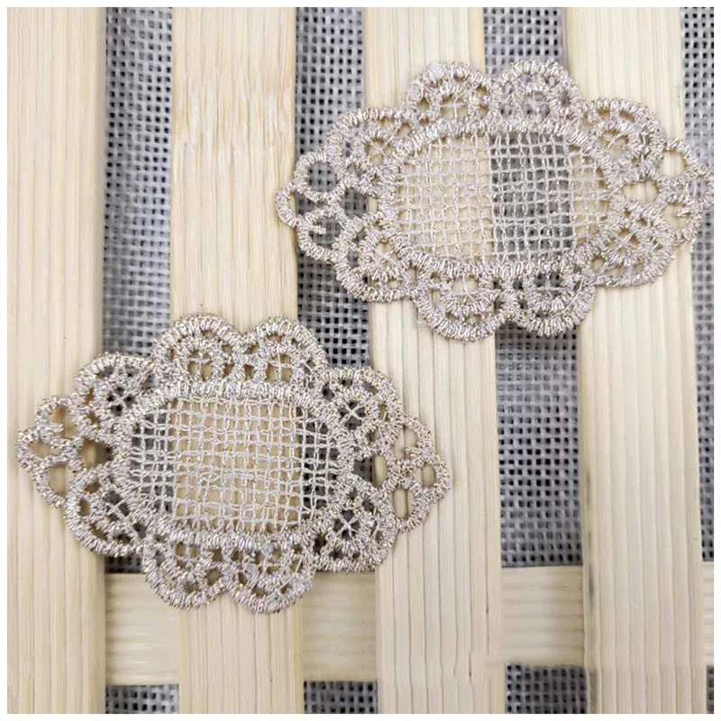 10PCS Soluble Polyester Flower Embroidered Lace Trim Ribbon Fabric Sewing Supplies Craft Decor FOR DIY Handm | Дом и сад