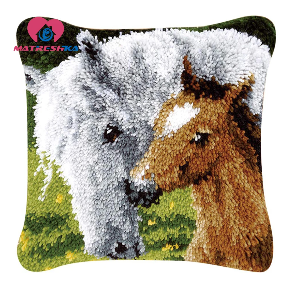 Ковер вышитые подушки крюк карабин Подушка сделай сам перекресная строчка