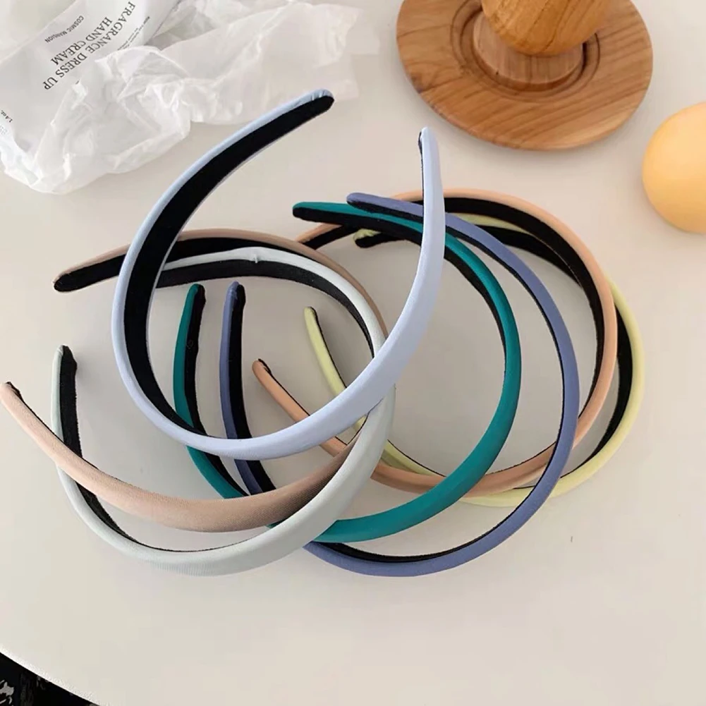 

2020 Women Solid Candy Color Headband Korean Headwear Head Wrap Women Hair Accessories For Women Simple Hair Bands