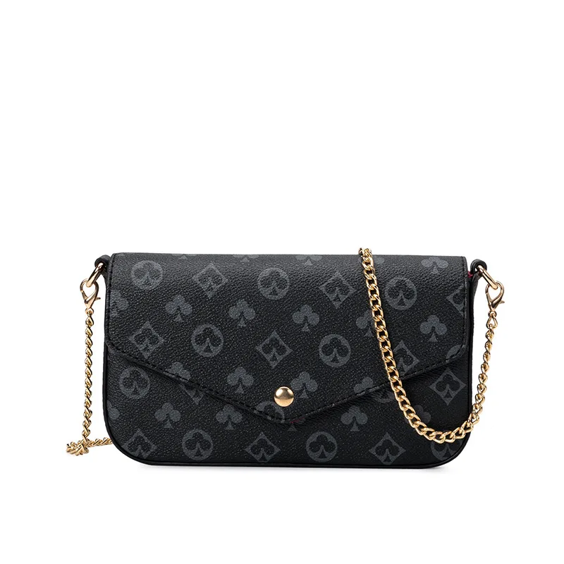

Luxury Brand Premium Bag Fashion Envelope Bag Messenger Bag Classic Printed Chain Small Square Bag Free Shipping On Ladies' Bags