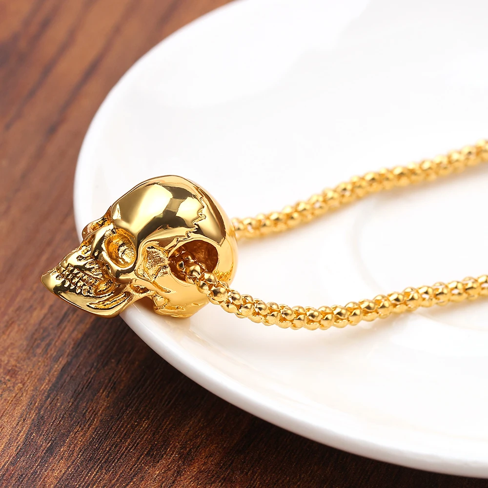 Мужская Роскошная Длинная цепочка в стиле панк с черепом модная мужская на