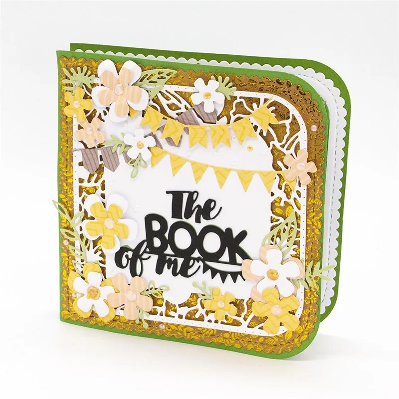 Рамки с цветочным узором высечки для изготовления карточек рамки фотоальбома +