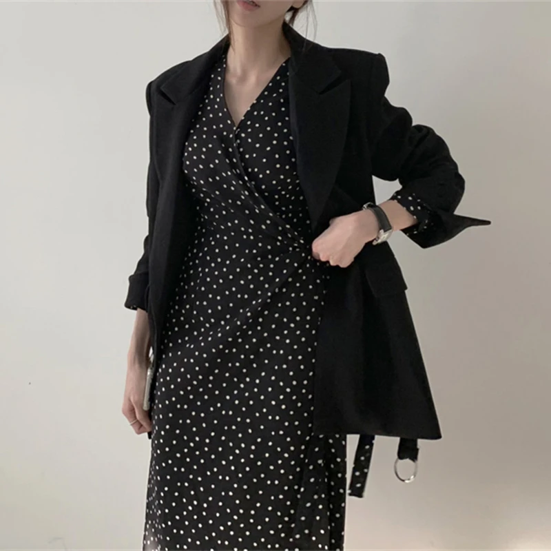 Новинка 2020 осенне зимние женские блейзеры куртки с карманами в Корейском стиле