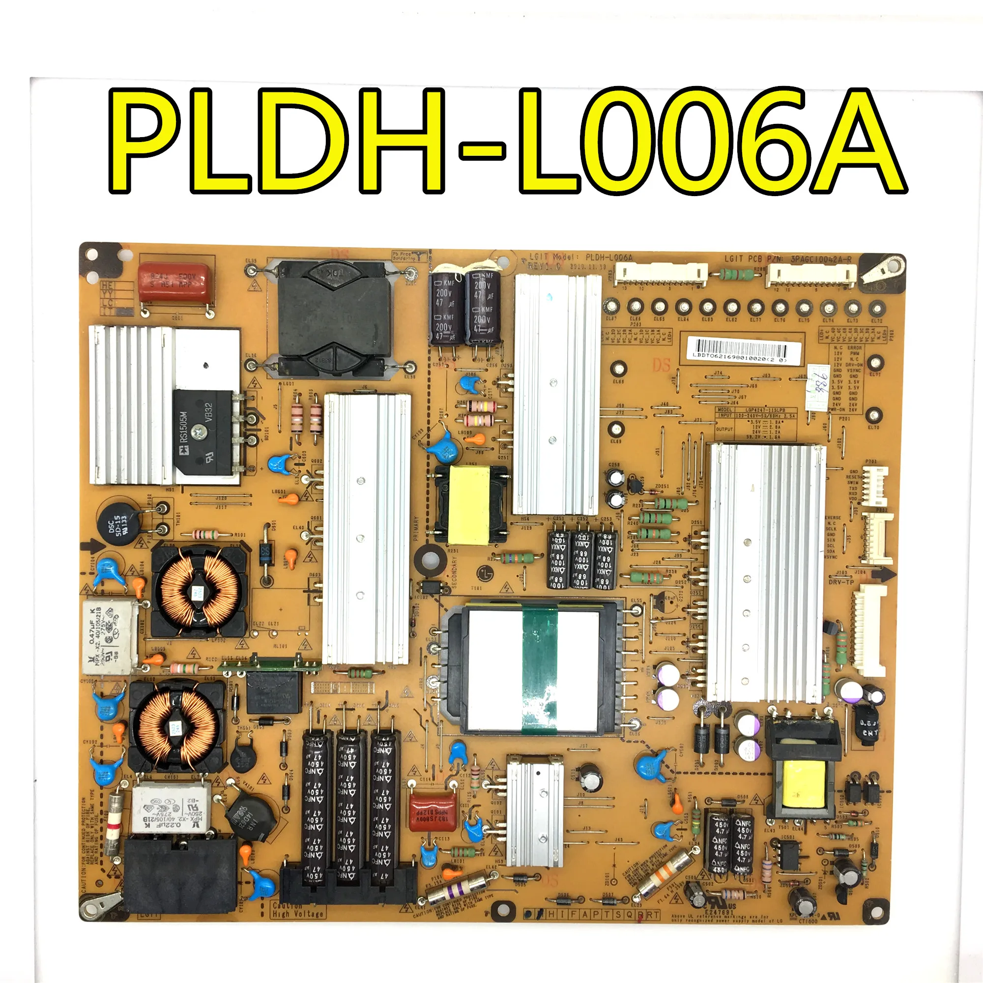 Тестовая работа для LG LGP4247-11SLPB PLDH-L006A REV1.0 47LW5500 47LW4500 ЖК светодиодный ТВ блок питания