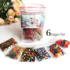 Рождественские 6 стилей в форме жемчуга кристалл почвы грязь гидрогель растущий блеск Orbiz Водяные Шарики, водяные бусины набор домашний декор