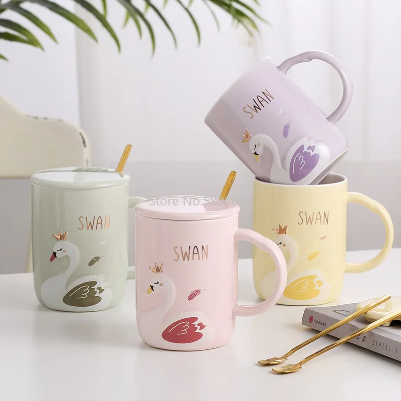 Рельефная трехмерная креативная кружка Лебедь Европейская офисная Питьевая