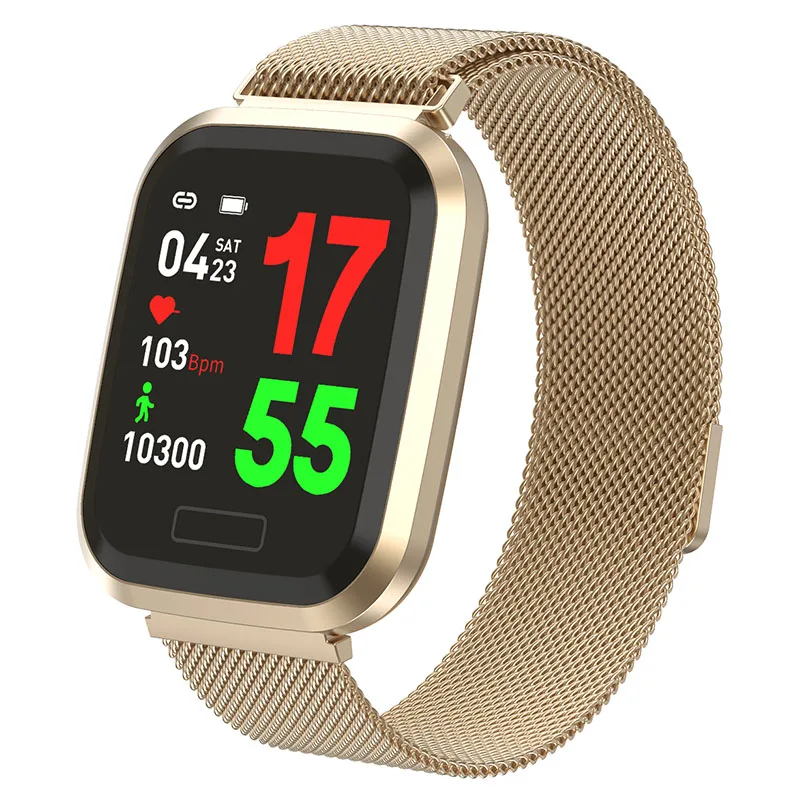 Смарт часы с экраном 1 3 дюйма металлическая рамка фитнес браслет пульсометр