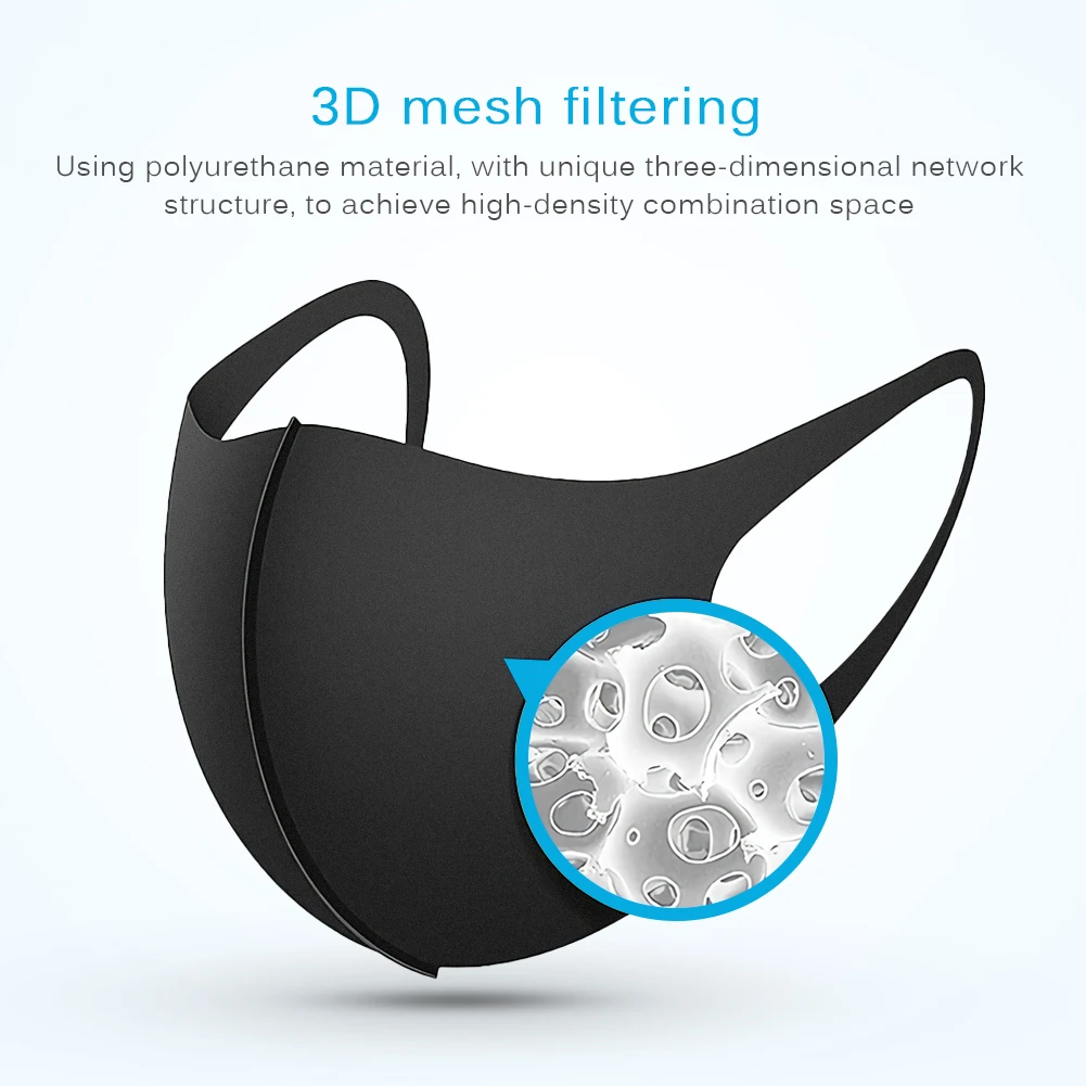 Пылезащитная маска для рта Моющиеся Многоразовые Дышащие маски татуажа Зимняя