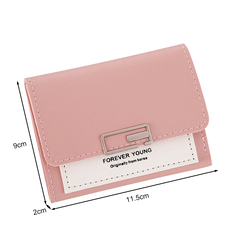 

Women Short Wallet Fashion Coin Purse Card Holder Classic Texture Delicate Creative Design Chic Female Leather Clutch Card Bag