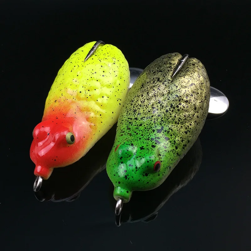 Мягкая рыболовная приманка isca frog 15 г 6 см 3d Силиконовая для рыбалки с крючком