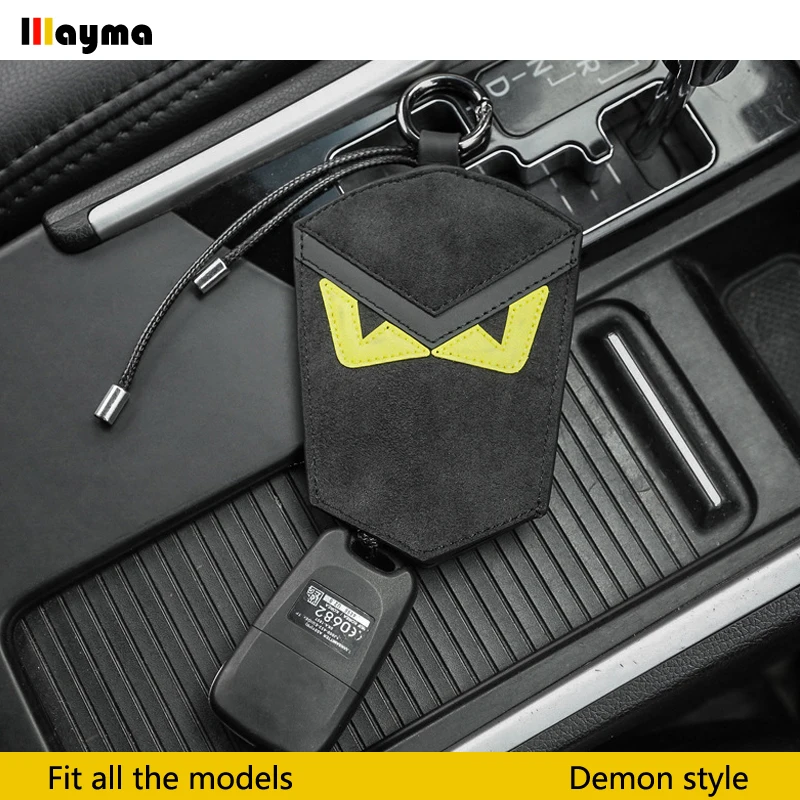 В стиле дьявола из алькантары Автомобильный ключ чехол для Audi A1 S1 RS Sline A3 sportback 8P