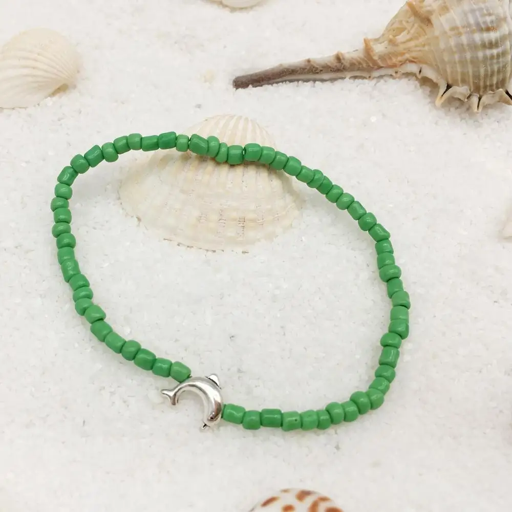 Женский браслет с бусинами OMY 2020 пляжный черепахой и сердечком из бисера