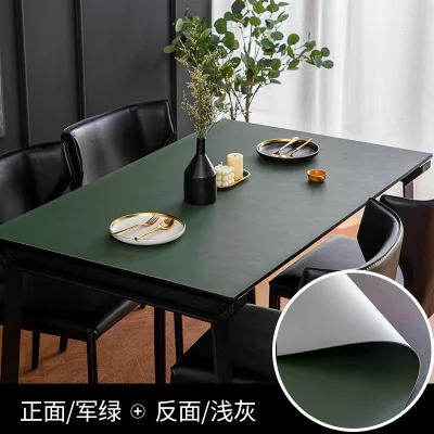 

Nappe double face en cuir impermable et rsistant l'huile tapis de table basse nordique sans lavage