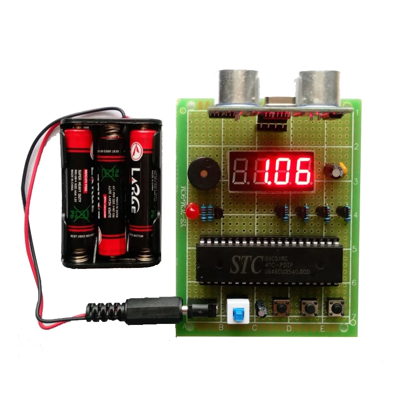 Ультразвуковой дальномер основанный на 51 единичном чипе компьютерный Выпускной