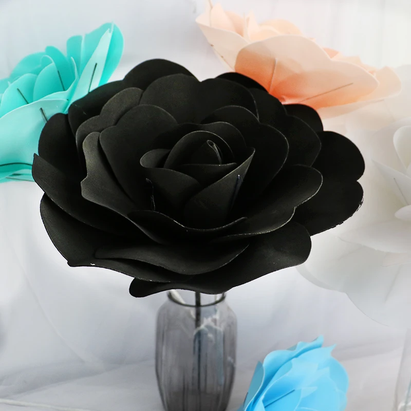 

30cm Large Foam Rose Artificial Flower Wedding Decoration with Stage Props DIY Home Decor Artificial Decorative Flowers Wreaths