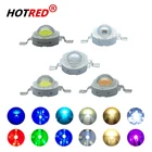 100 шт. светодиодный чип 3 Вт теплый белый свет, холодный белый красные, синие зеленый желтый UVA ИК Полный спектр 660nm 440nm COB лампа для выращивания растений с питанием от источника для 3 Вт светильник бусины