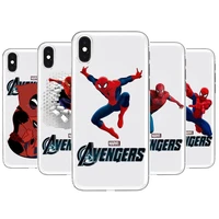 marvel spider man deadpool transparent phone case for poco f1 f2 f3 pro x3 m3 9c 10t lite nfc anime cover silicone prett mi 10