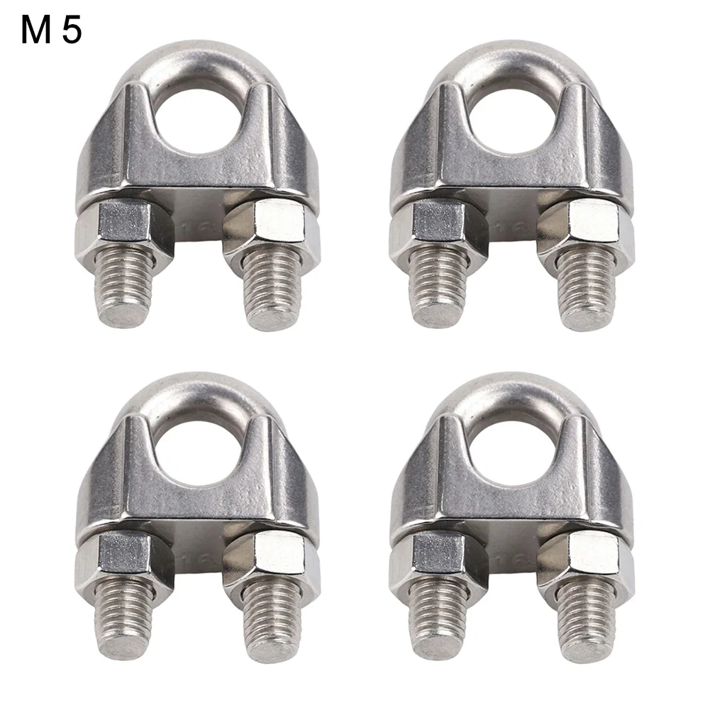 4 шт Нержавеющий нержавеющей стали трехножный мини кабельный зажим домашний