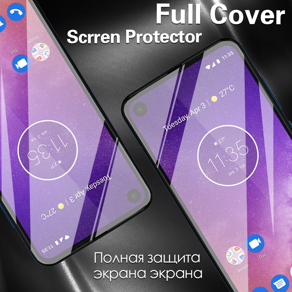 For Motorola Moto One 5G ACE Fusion Plus Hyper Zoom Macro Power Tempered Glass Screen Protector Full Cover Film | Мобильные телефоны