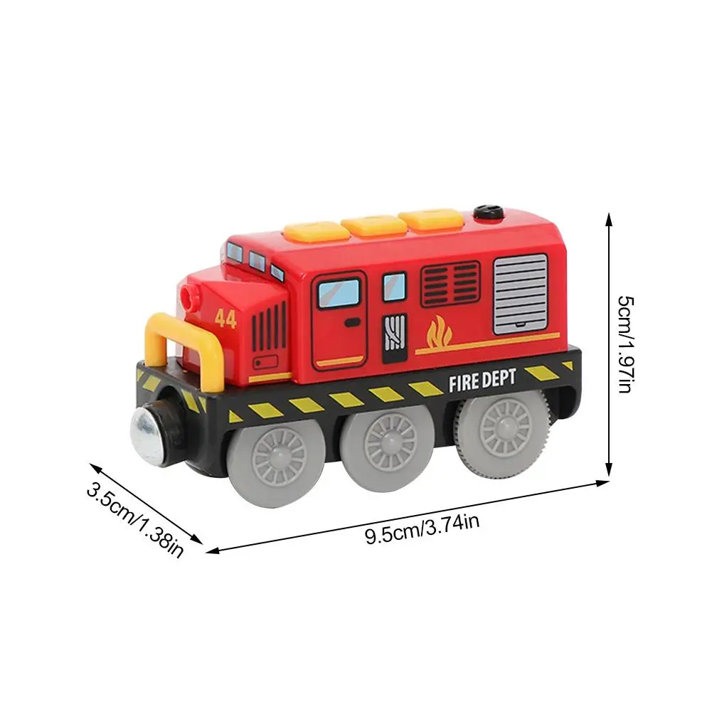 

Railway Locomotive Magnetically Connected Electric Small Train Magnetic Rail Toy Compatible with Wooden Track Present for Boy
