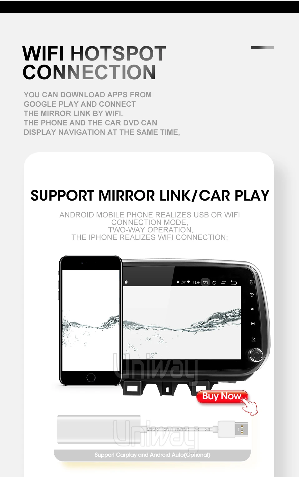 Uniway android 9,0 2G+ 3 2G dvd-плеер автомобиля для hyundai Tucson/IX35 мультимедиа автомобильный Радио gps навигация видео плеер